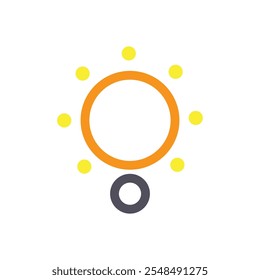 Logo glowing light bulb orange