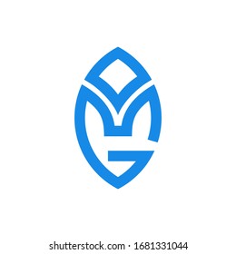 logo gm design vector modern graphic