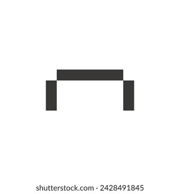 Logo goal line minimalist black with blank background