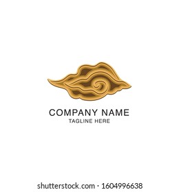 Logo gold batik mega mendung cloud traditional company finance authentic luxury