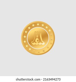 UN LOGO EN UNA MONEDA DE ORO