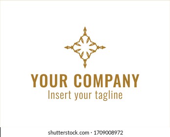 logotipo, oro, diseño, dorado, vectorial y abstracto para uso comercial. Diseñamos diseños atractivos para satisfacer las necesidades de los clientes