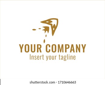 logotipo, oro, diseño, dorado, vectorial y abstracto para uso comercial. Diseñamos diseños atractivos para satisfacer las necesidades de los clientes