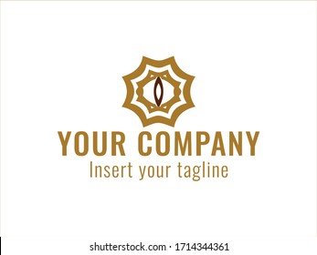 logotipo, oro, diseño, dorado, vectorial y abstracto para uso comercial. Diseñamos diseños atractivos para satisfacer las necesidades de los clientes