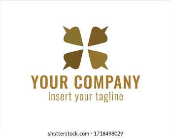 logotipo, oro, diseño, dorado, vectorial y abstracto para uso comercial. Diseñamos diseños atractivos para satisfacer las necesidades de los clientes