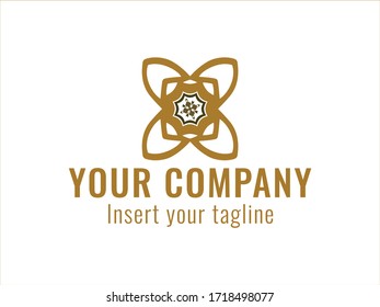 logotipo, oro, diseño, dorado, vectorial y abstracto para uso comercial. Diseñamos diseños atractivos para satisfacer las necesidades de los clientes