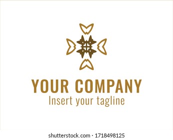 logotipo, oro, diseño, dorado, vectorial y abstracto para uso comercial. Diseñamos diseños atractivos para satisfacer las necesidades de los clientes