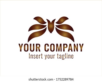 logotipo, oro, diseño, dorado, vector y abstracto para uso comercial. Hacemos diseños atractivos de patrones para satisfacer las necesidades de los clientes