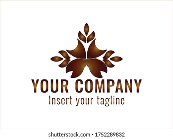logotipo, oro, diseño, dorado, vector y abstracto para uso comercial. Hacemos diseños atractivos de patrones para satisfacer las necesidades de los clientes
