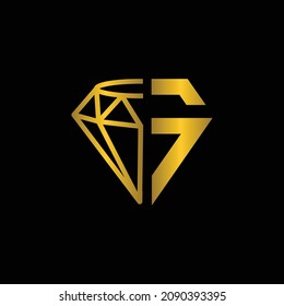 logo gold diamond with letter S. good for jewellery shop logo