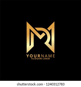 logo gold Letter M and R