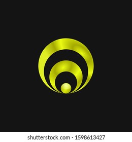 Logo of golden oyster and a golden pearl bellow