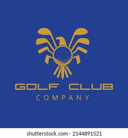 Logo golf club eagle vector design illustration