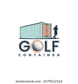 Logo Golf Container Sport Play Design vector 