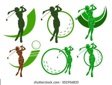logo golf woman player