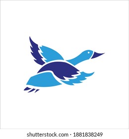 vector de la plantilla de icono de goose del logotipo