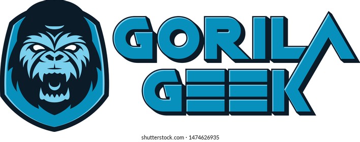 Logo for Gorilla Geek with text and simbol
