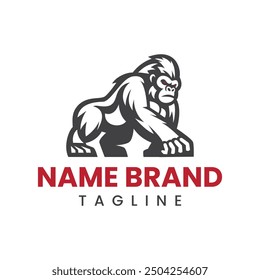 Logo Gorilla Red Eyes symbolizes intense strength and vigilance, with the red eyes representing sharpness and extraordinary power.