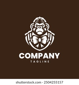 Logo gorilla service emphasizing strength and reliability with a touch of wisdom, the gorilla symbol represents our commitment to solid and wise service."