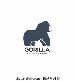 Logo gorilla Sillhouette Vector Design