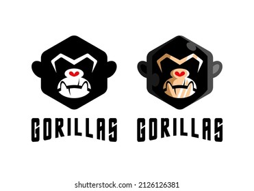 Logo Gorillas Vector Illustration Template with Simple Elegant Design Good for Any Industry