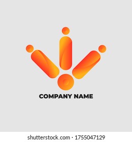 logo gradient orange abstract company 
