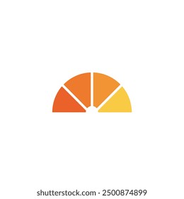 Logo gradient orange sunlight gradient with blank background