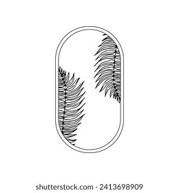 Vector de minimalismo tropical de gramo de logotipo