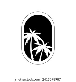 Vector de minimalismo tropical de gramo de logotipo