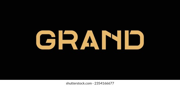 Logo for grand business vector Grand opening sign. Vector lettering. professional vector classic logo template for any kind of business