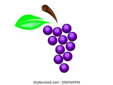 logo of the grapes in a flat design