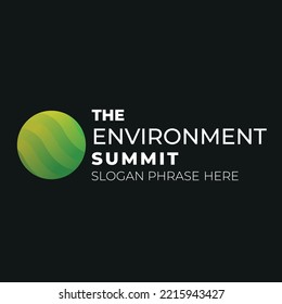 logo graphic design of annual event  summit and title made for the Environment theme - climate change and environment issues, global warming