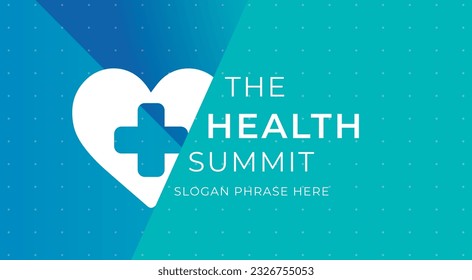 logo graphic design of annual event summit and title made for the healthcare medical theme - annual convention for doctors and nurses