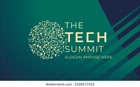 logo graphic design of annual event summit and title made for Technology theme - annual convention for tech
