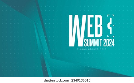 logo graphic design of annual event summit and title made for new Technology, blockchain, crypto currency and Web 3.0 - annual convention for web 3