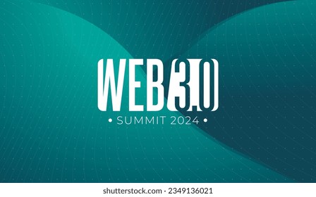 logo graphic design of annual event summit and title made for new Technology, blockchain, crypto currency and Web 3.0 - annual convention for web 3