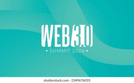 diseño gráfico de logotipo de la cumbre anual del evento y título hechos para nueva Tecnología, blockchain, cripto currency y Web 3.0 - convención anual para la web 3