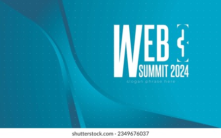 logo graphic design of annual event summit and title made for new Technology, blockchain, crypto currency and Web 3.0 - annual convention for web 3