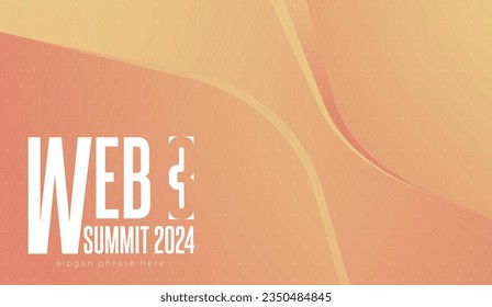 logo graphic design of annual event summit and title made for new Technology, blockchain, cryptocurrency and Web 3.0 - annual convention for web 3