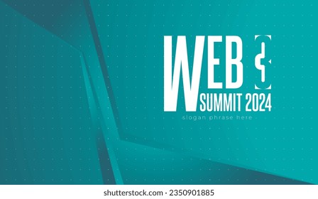 logo graphic design of annual event summit and title made for new Technology, blockchain, crypto currency and Web 3.0 - annual convention for web 3