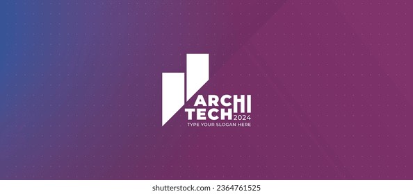 logo graphic design of annual event summit and title made for architecture and technology theme - annual convention for architects