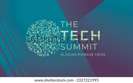 logo graphic design of annual event summit and title made for Technology theme - annual convention for tech