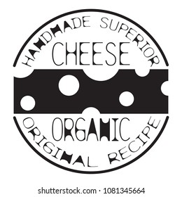 Logo graphic design, cheesemaker typography emblem, print stamp. Creative. Vector illustration.