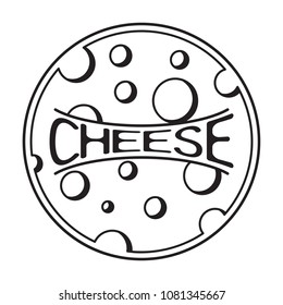 Logo graphic design, cheesemaker typography emblem, print stamp. Creative. Vector illustration.