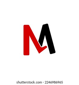 Logo Graphic Letter M Kick Icon vector 