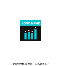 The logo graphics. The logo of a financial chart. Chart