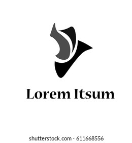Logo with gray element