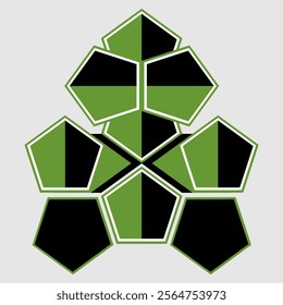 Logo green black vector and illustration
