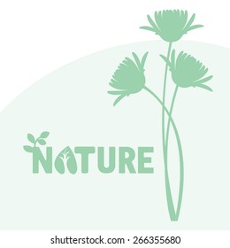 Logo with green flowers and interesting text