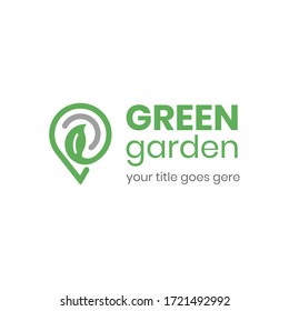Logo for green garden in your circle